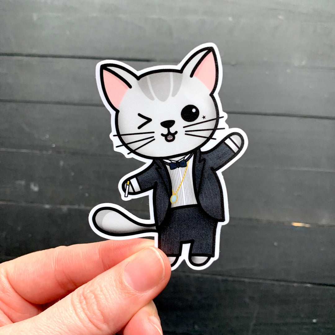 Cat-aret // Emcee // Mabel // Die Cut Sticker