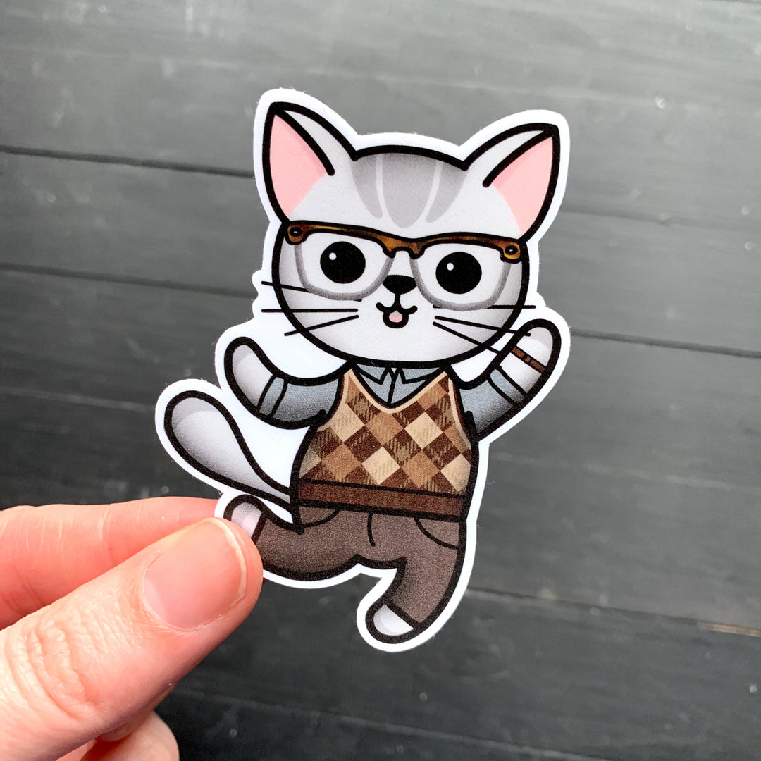 Merrily we Meow Along // Mabel // Die Cut Sticker
