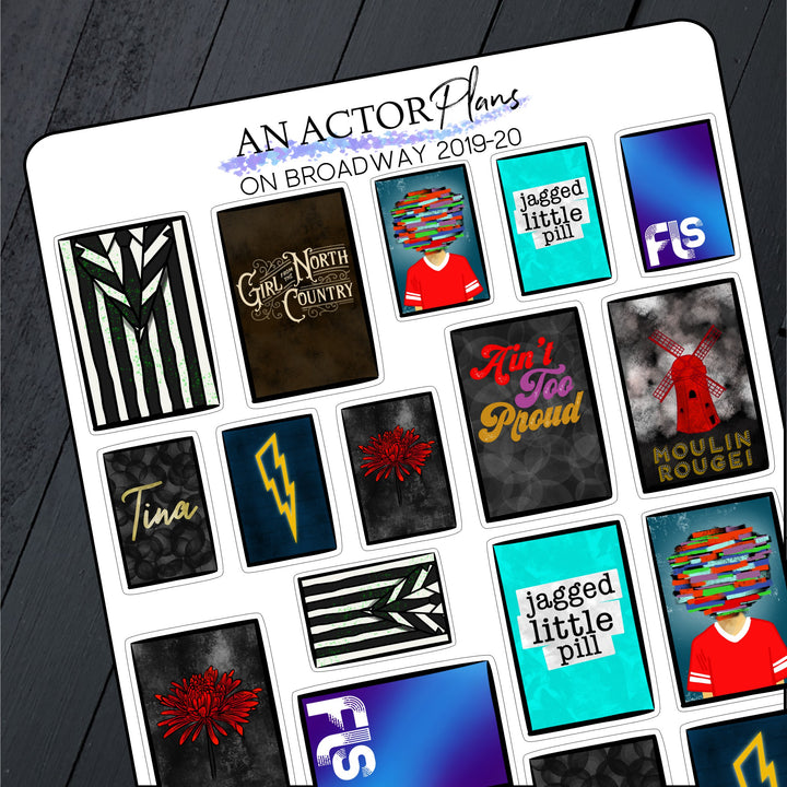 On Broadway 2019-20 // Posters // Sticker Sheet // OLD DESIGN