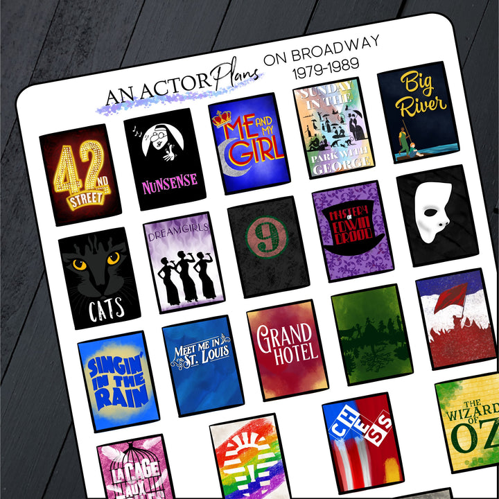 On Broadway 1979 - 1989 // Posters // Sticker Sheet