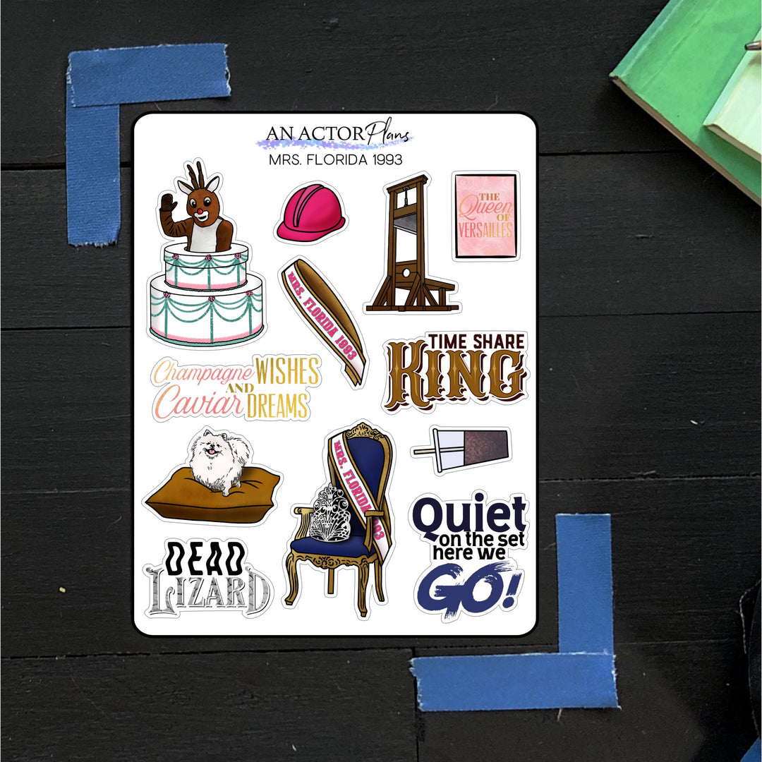 Mrs Florida 1993 // Doodle // Sticker Sheet
