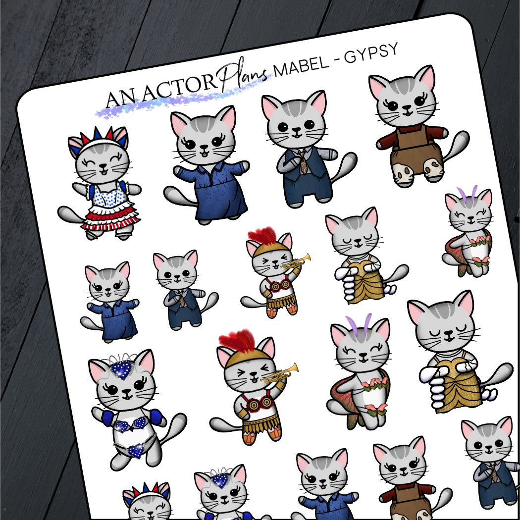 Mabel Hefty Mabel - Gypsy // Mabel // Sticker Sheet – An Actor Plans