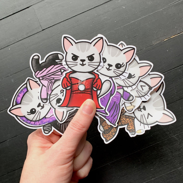 Death Becomes Purr // Mabel // Die Cut Stickers