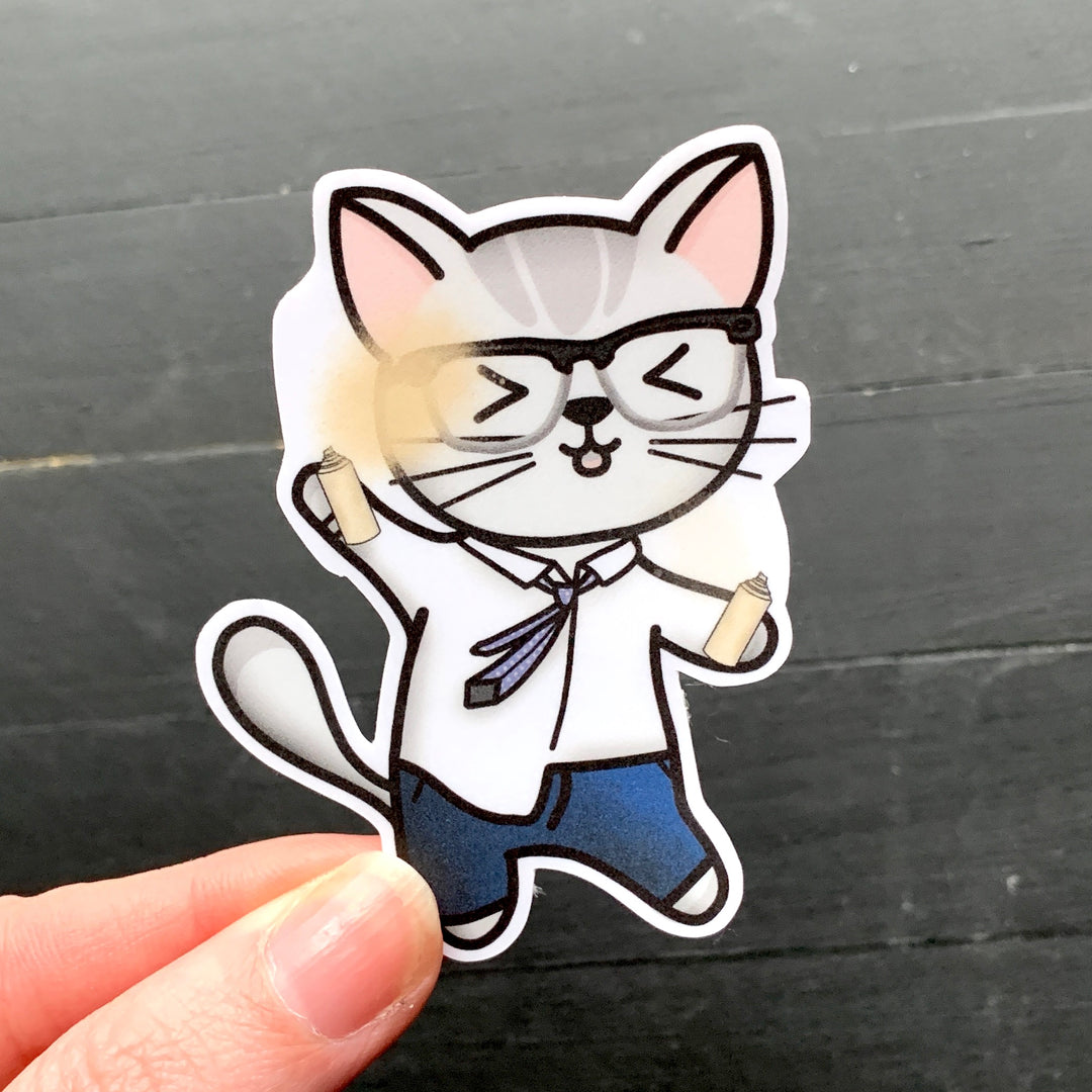 Death Becomes Purr // Mabel // Die Cut Stickers