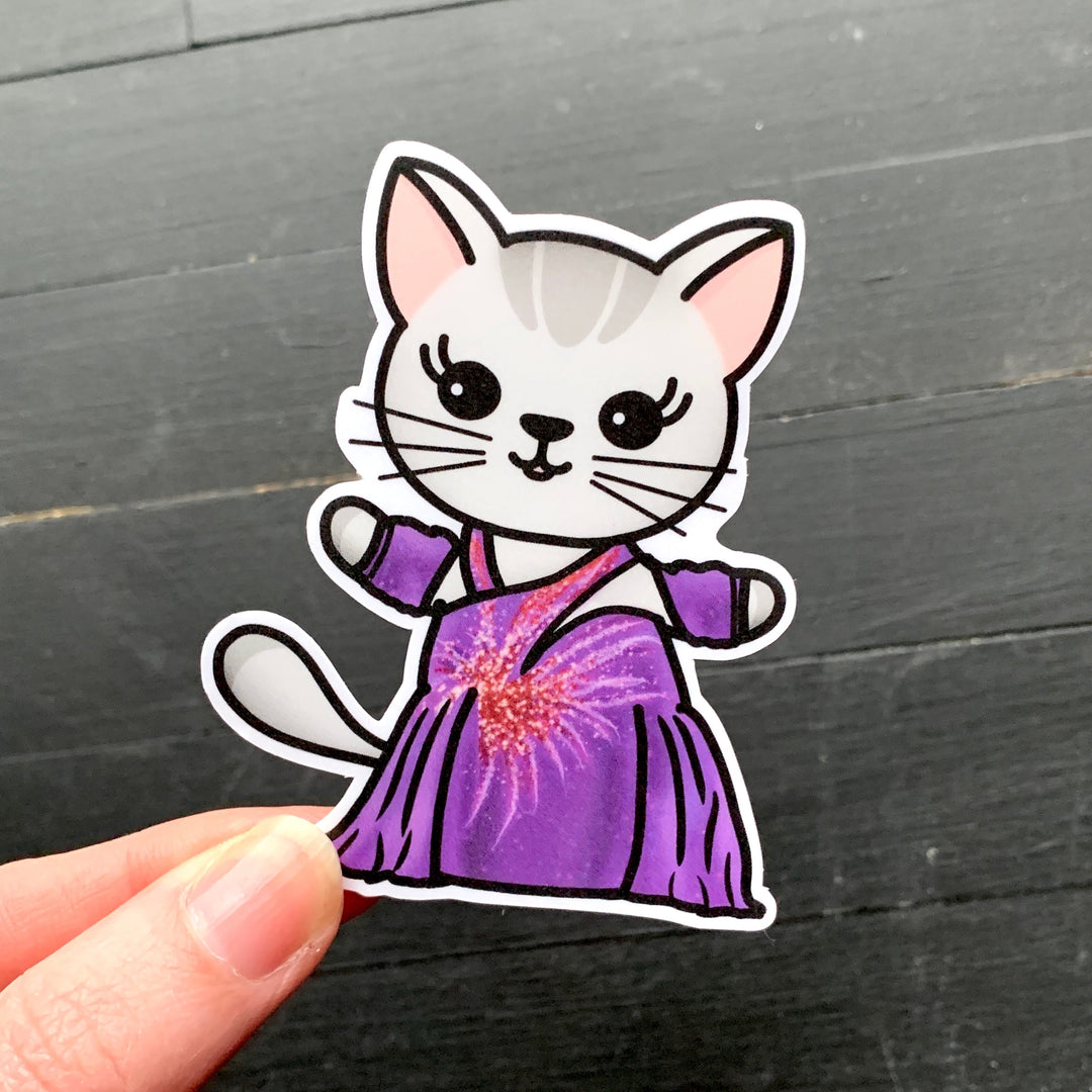 Death Becomes Purr // Mabel // Die Cut Stickers