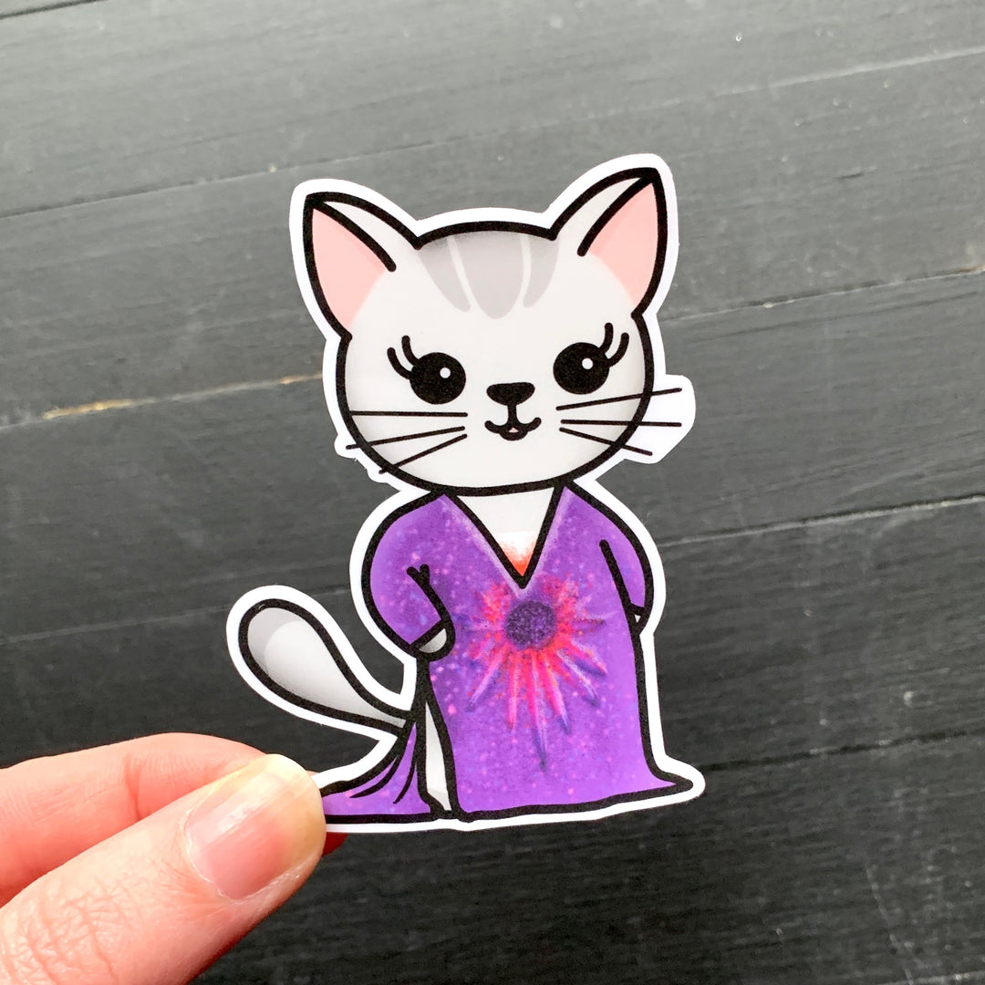 Death Becomes Purr // Mabel // Die Cut Stickers