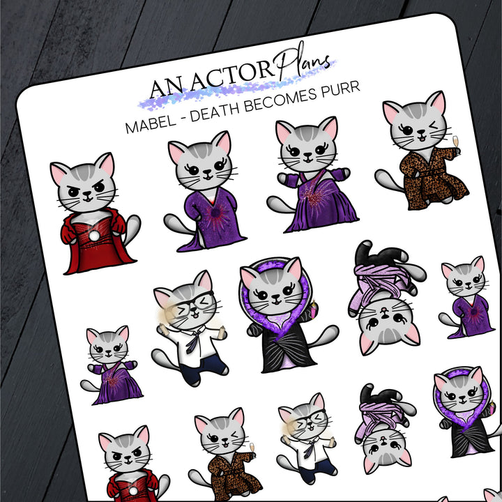 Death Becomes Purr // Mabel // Sticker Sheet