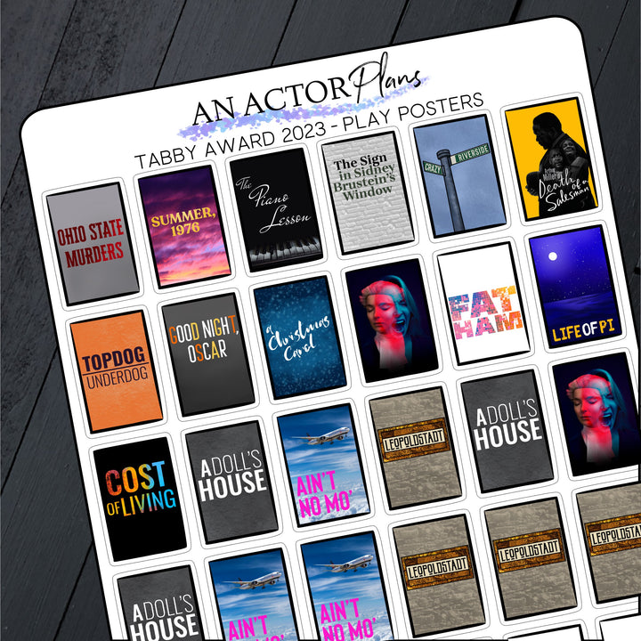 Tabby Awards 2023 // Play // Posters // Sticker Sheet
