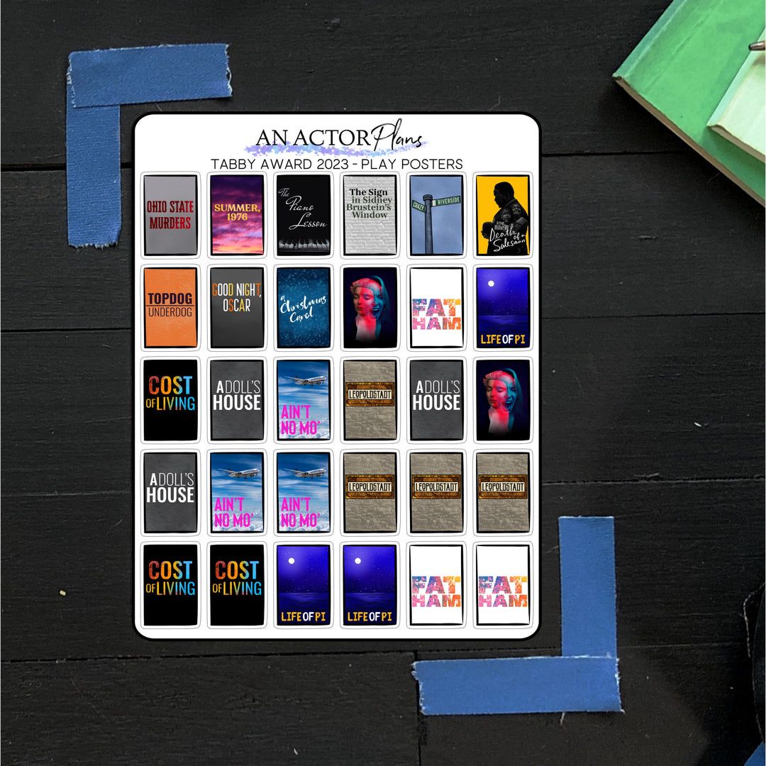 Tabby Awards 2023 // Play // Posters // Sticker Sheet