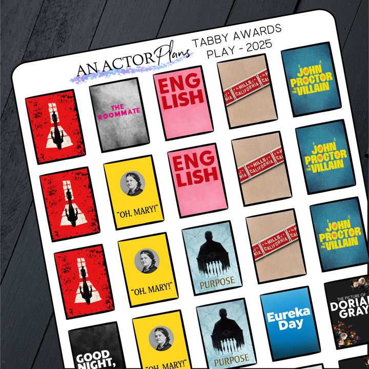Tabby Awards 2025 // Play // Posters // Sticker Sheet