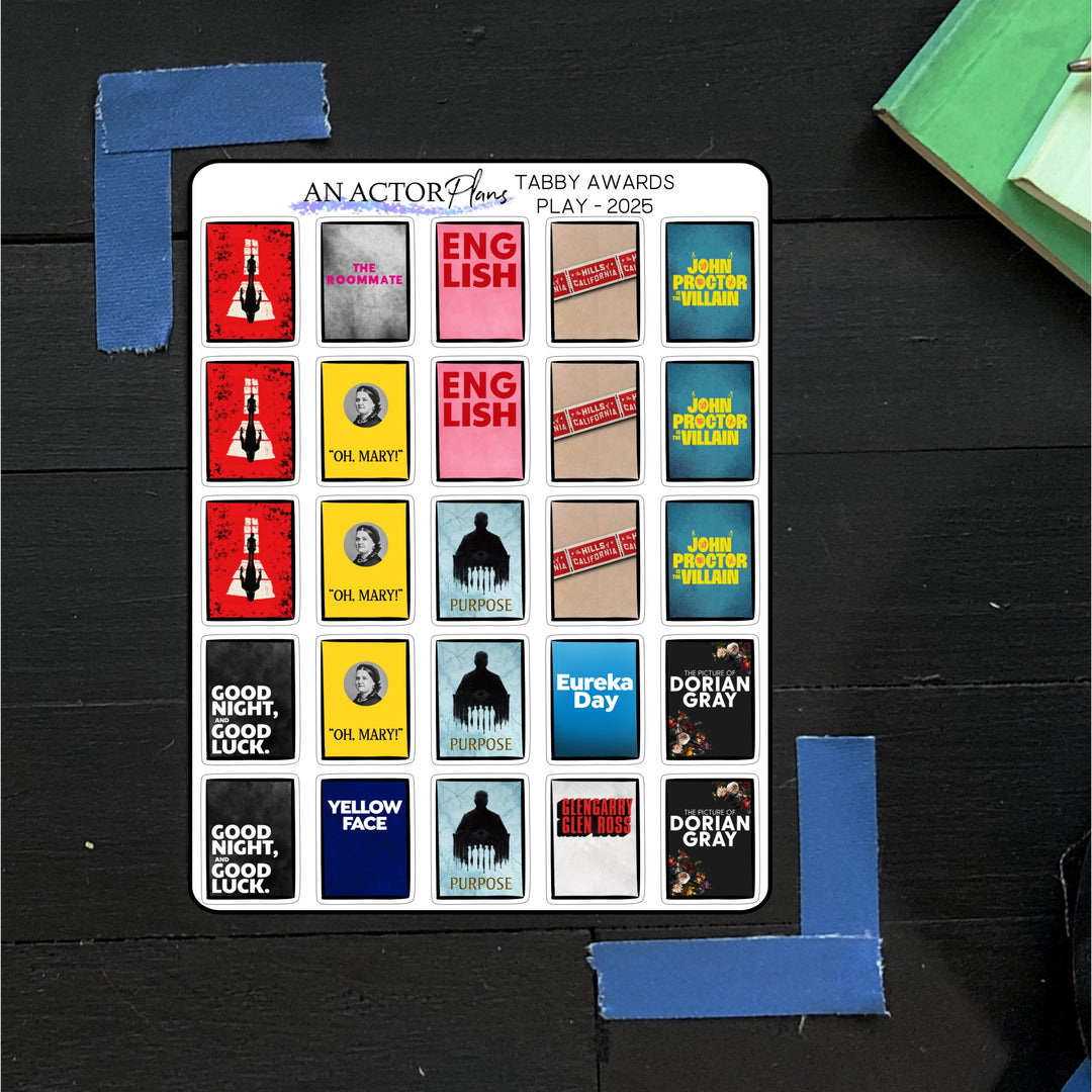 Tabby Awards 2025 // Play // Posters // Sticker Sheet