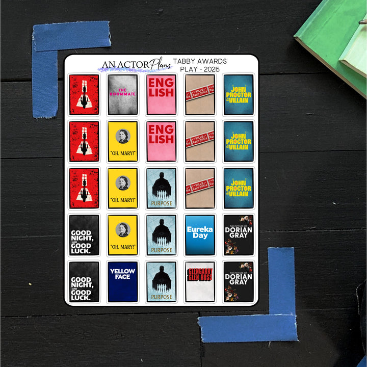 Tabby Awards 2025 // Play // Posters // Sticker Sheet