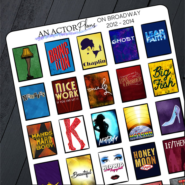 On Broadway 2012 - 2014 // Posters // Sticker Sheet