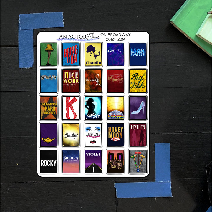 On Broadway 2012 - 2014 // Posters // Sticker Sheet