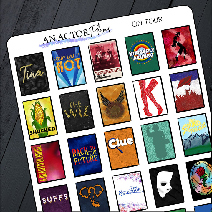 On Tour // Posters // Sticker Sheet