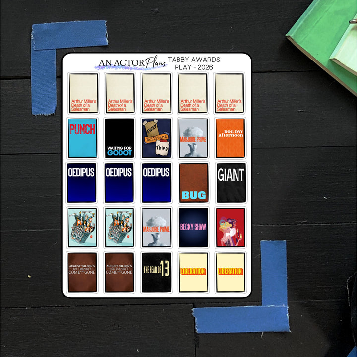 Tabby Awards 2026 // Play // Posters // Sticker Sheet