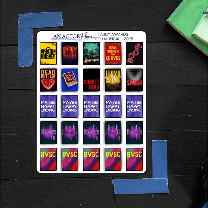 Tabby Awards 2025 // Tech Musical // Posters // Sticker Sheet