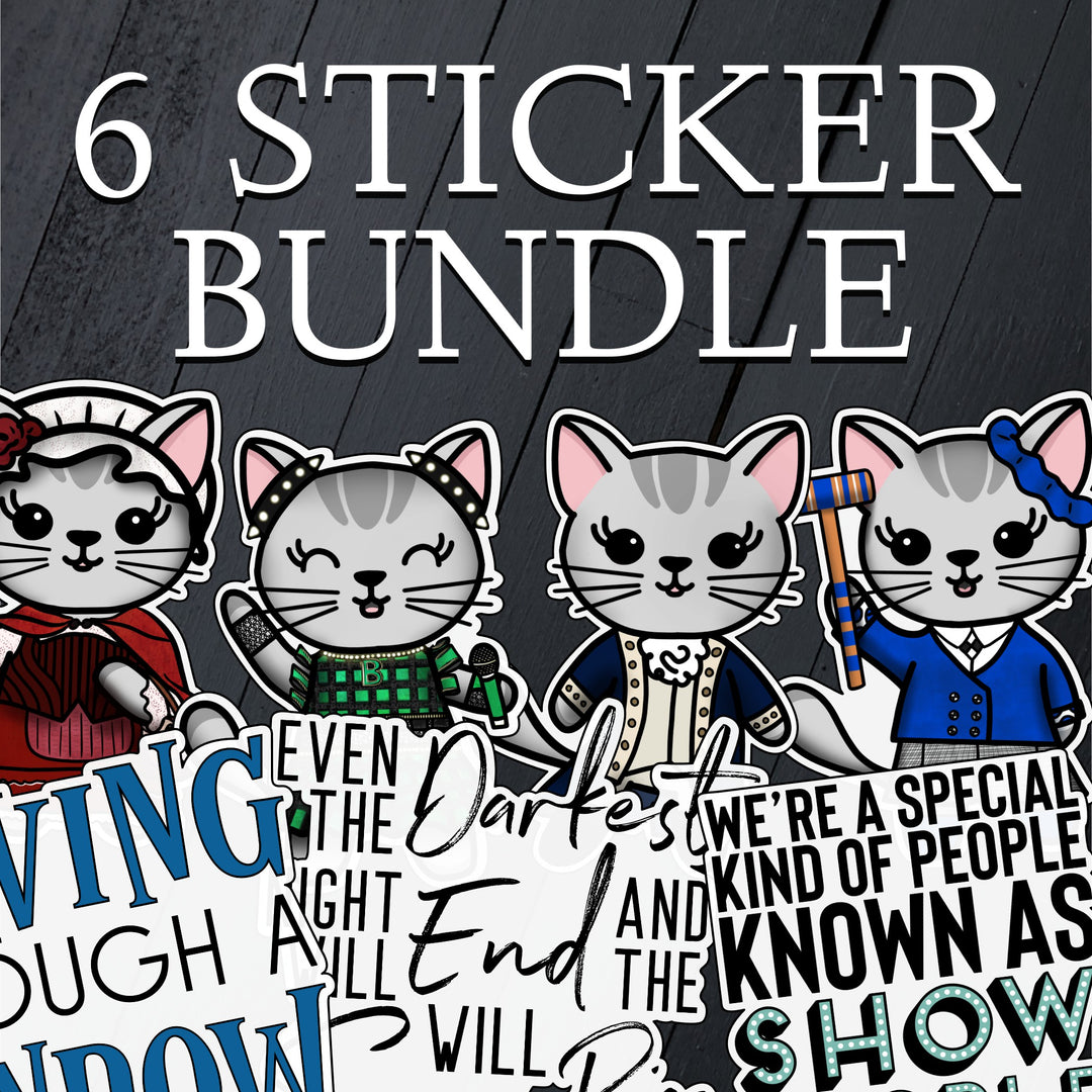 6 Sticker Bundle // Waterproof Vinyl // You Choose!