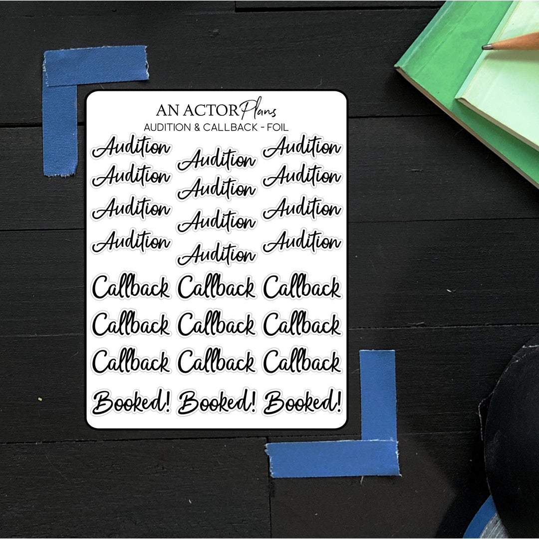 Audition & Callback // Foil // Sticker Sheet