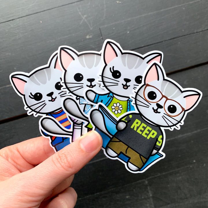 Be Meow Chill // Mabel // Die Cut Sticker Pack