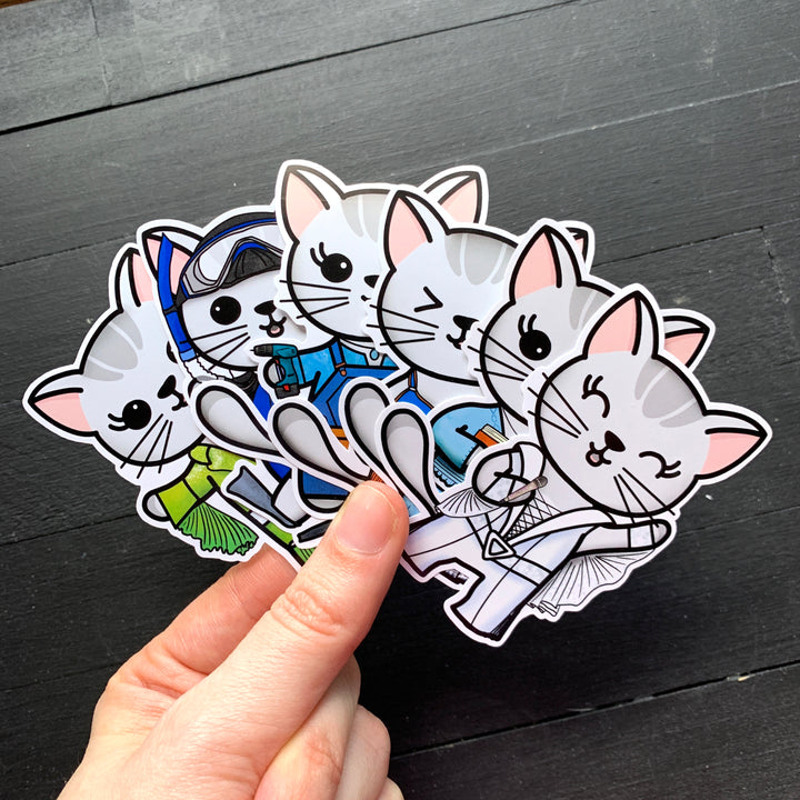 Meow-Ma Mia // Mabel // Die Cut Sticker Pack