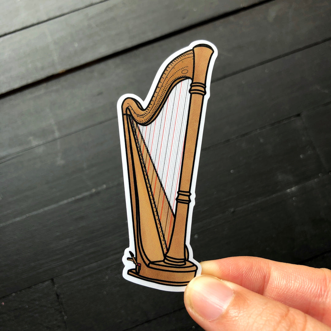 Harp // Die Cut Sticker
