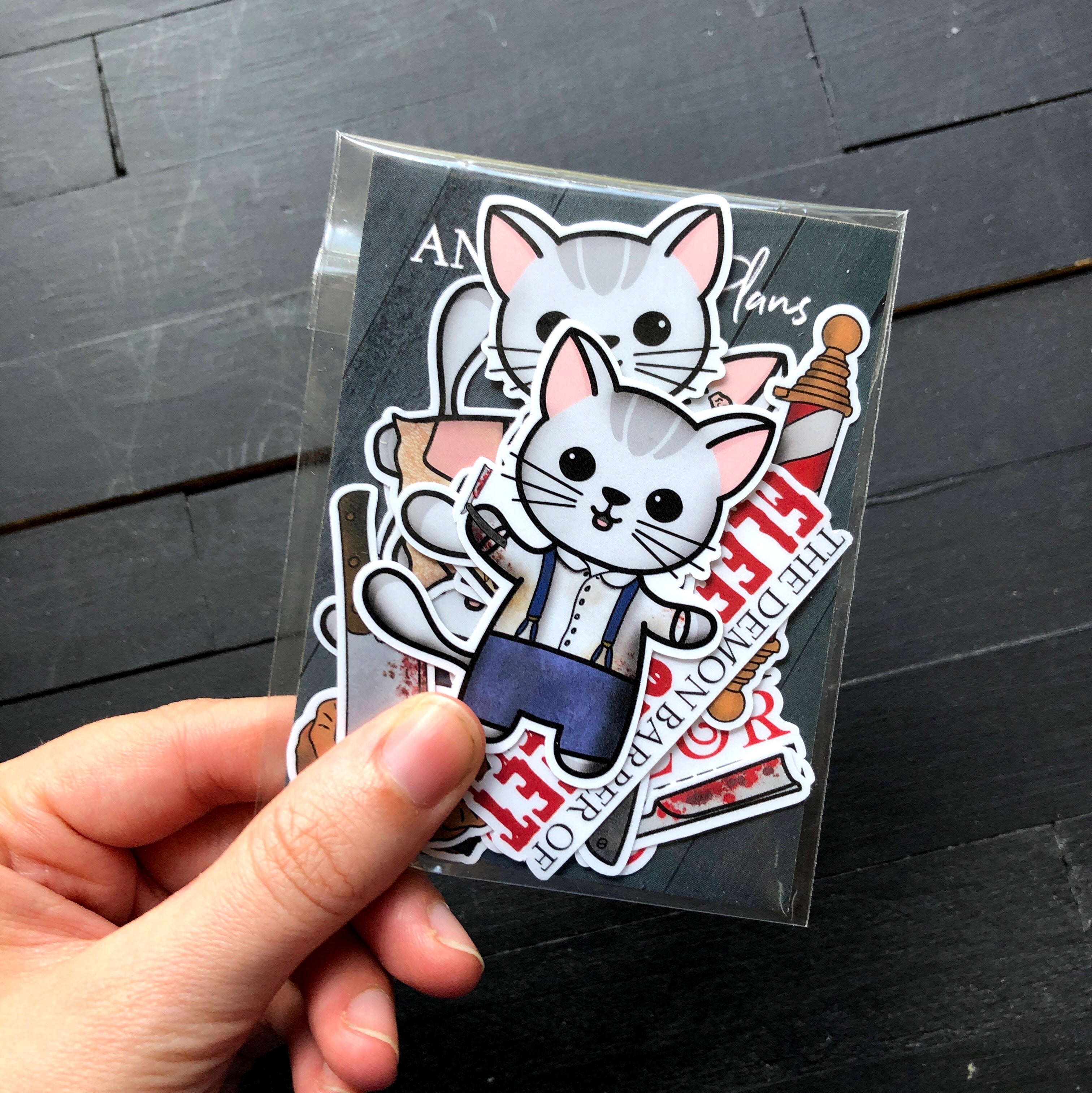 Sweeney Pawed // Vinyl Sticker Pack – An Actor Plans
