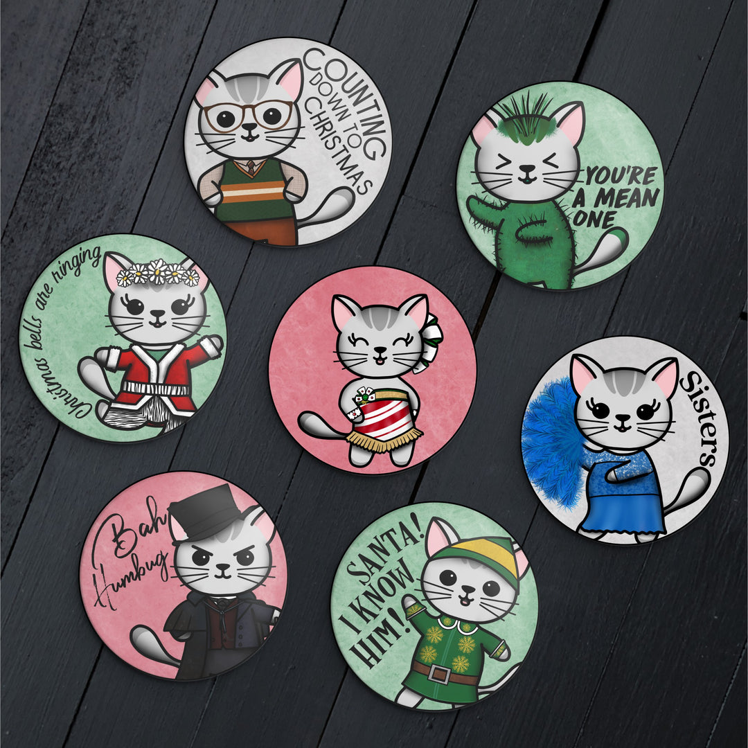 Mabel at Christmas // Mabel // Pin or Magnet Button Set