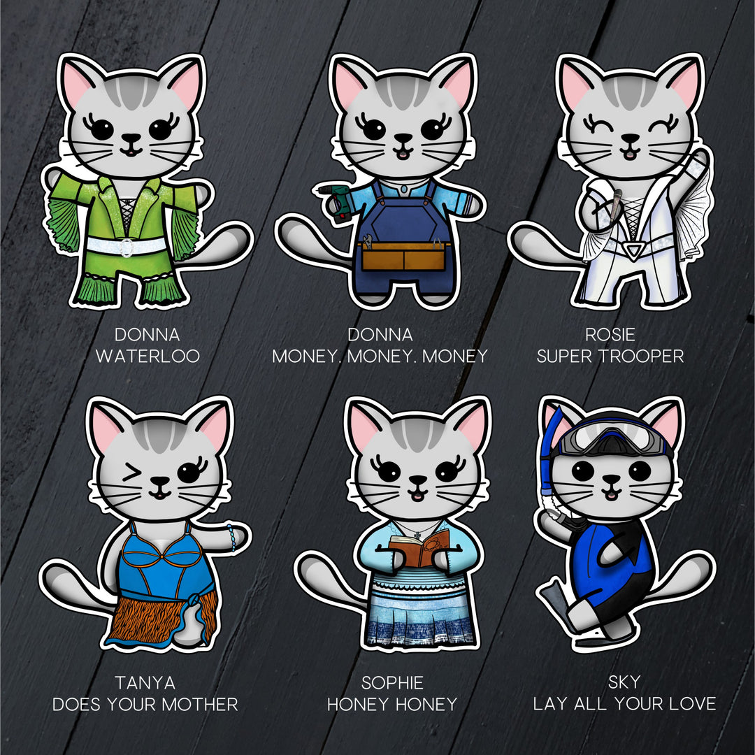Meow-Ma Mia // Mabel // Die Cut Stickers