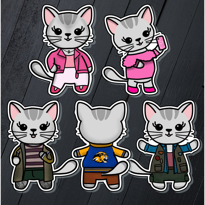 Mean Kittens // Mabel // Die Cut Sticker Pack