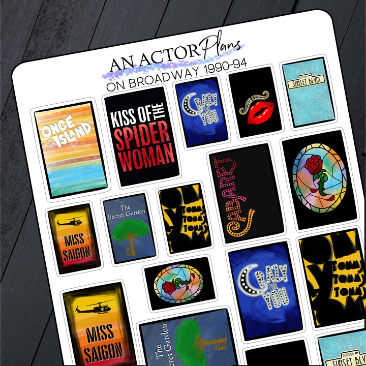 On Broadway 1990-94 // Posters // Sticker Sheet