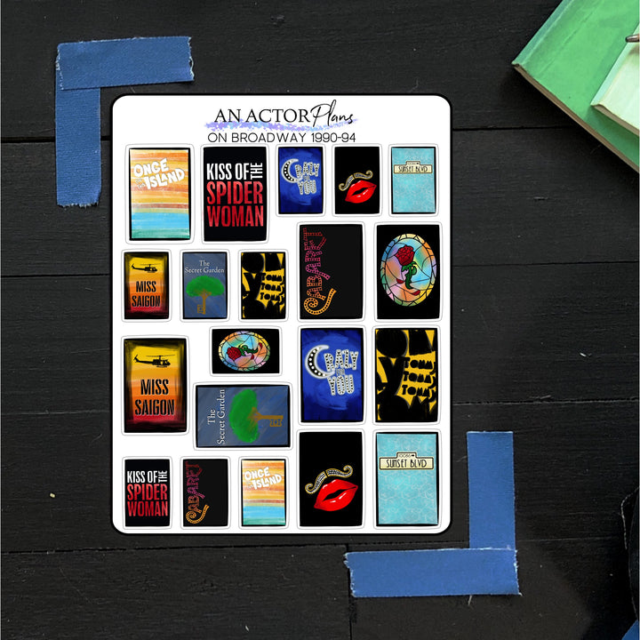 On Broadway 1990-94 // Posters // Sticker Sheet