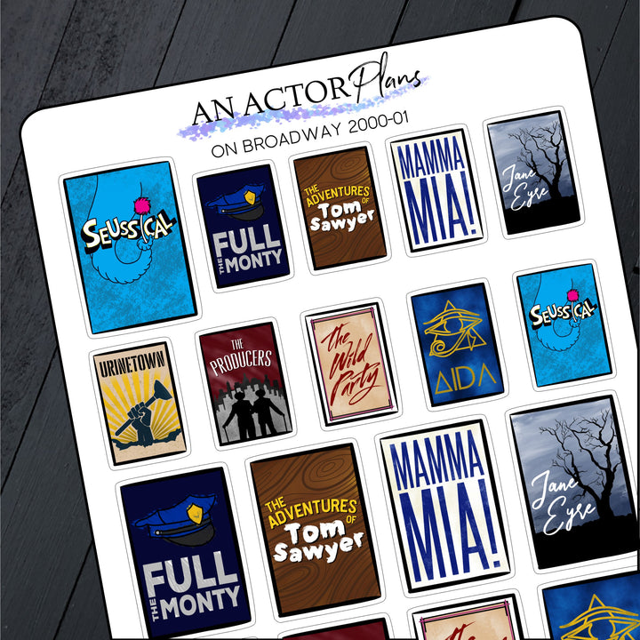 On Broadway 2000-01 // Posters // Sticker Sheet