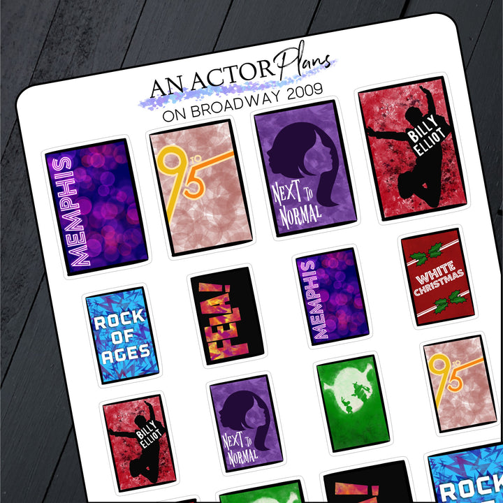 On Broadway 2009 // Posters // Sticker Sheet