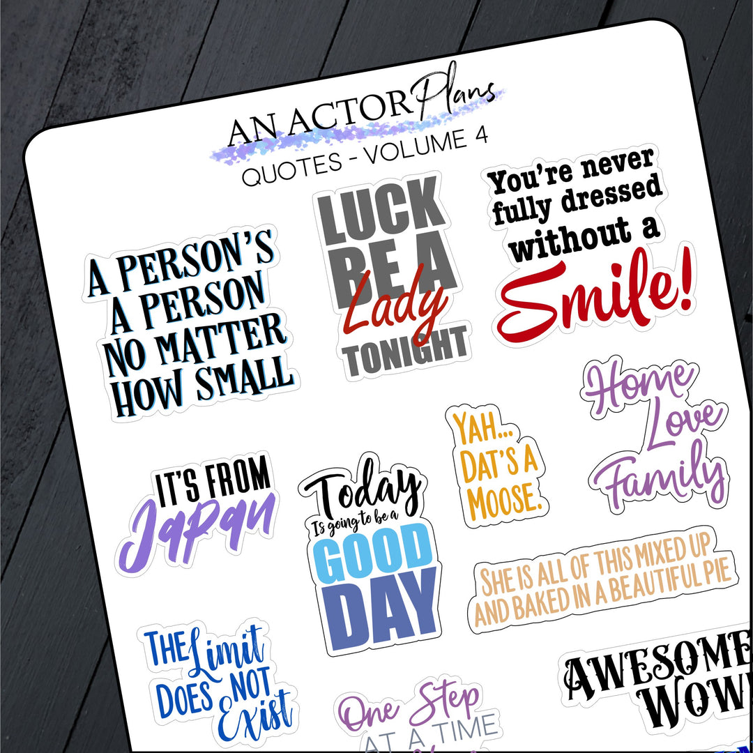 Volume 4 // Quotes // Sticker Sheet