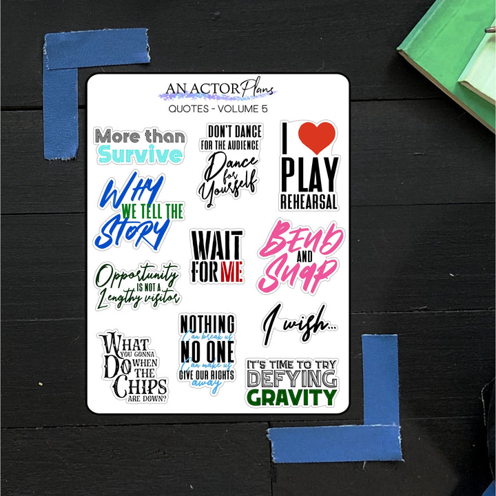 Volume 5 // Quotes // Sticker Sheet