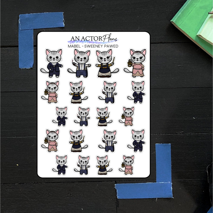 Sweeney Pawed // Mabel // Sticker Sheet