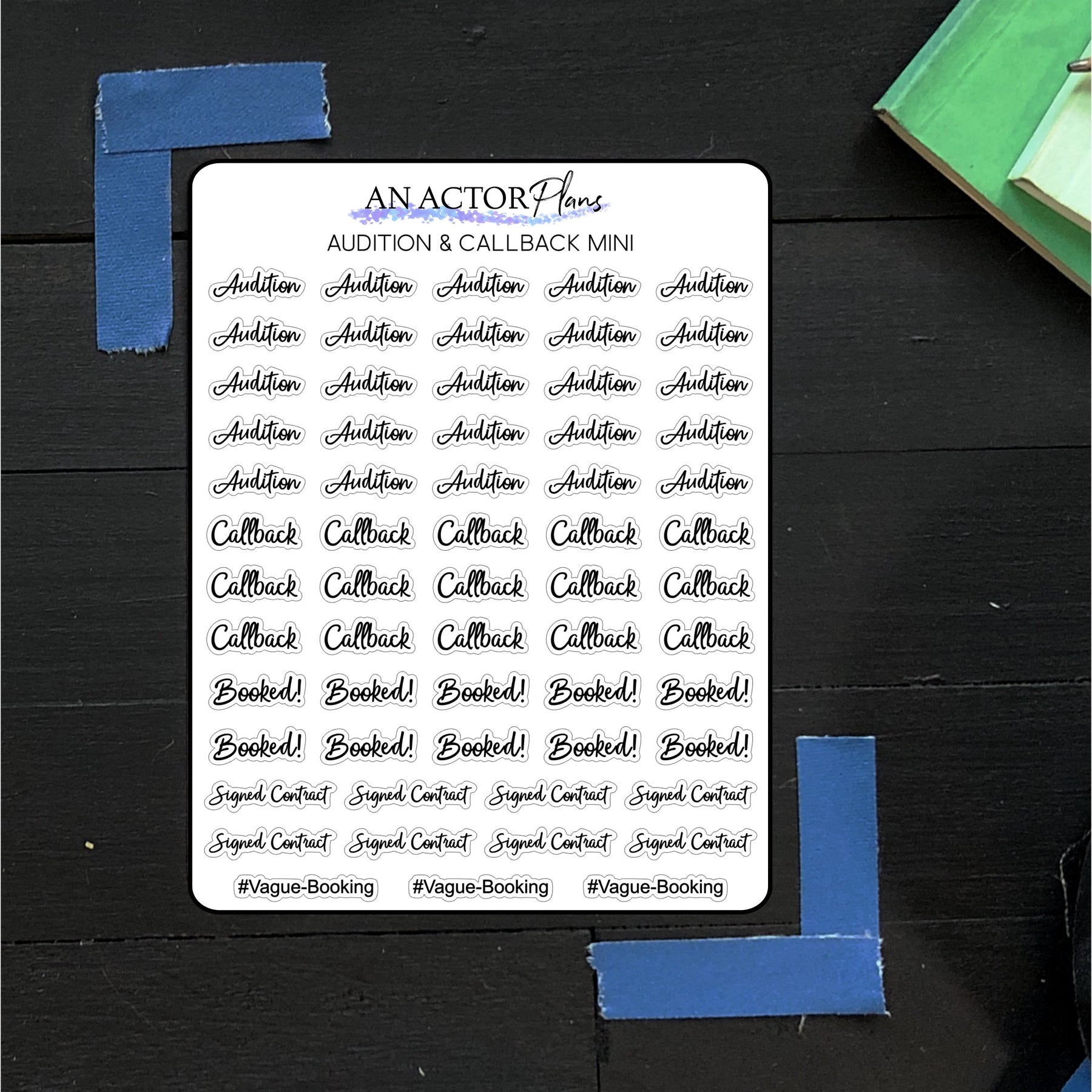 Audition & Callback // Sticker Sheet – An Actor Plans