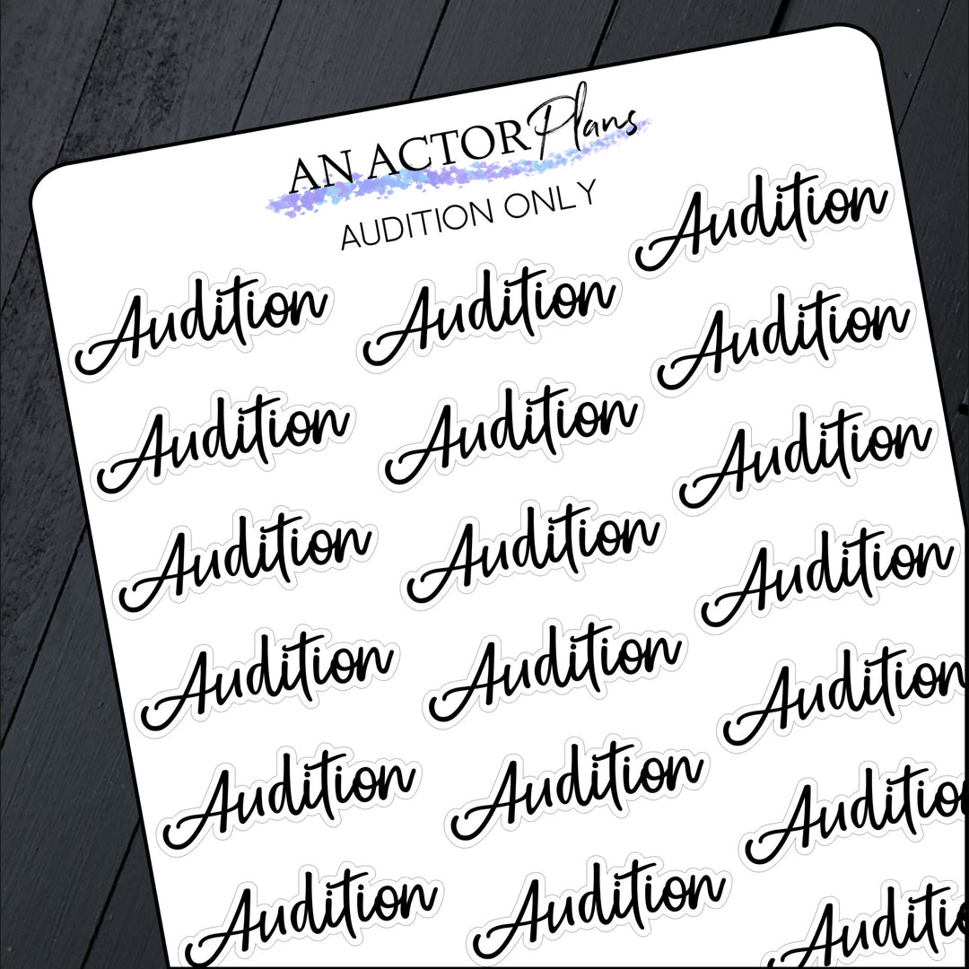 Audition & Callback // Sticker Sheet