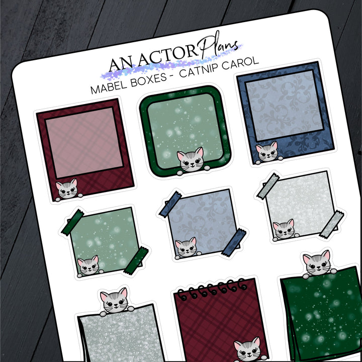 A Catnip Carol // Boxes // Mabel // Sticker Sheet