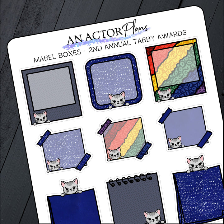 3rd Annual Tabby Awards // Boxes // Mabel // Sticker Sheet