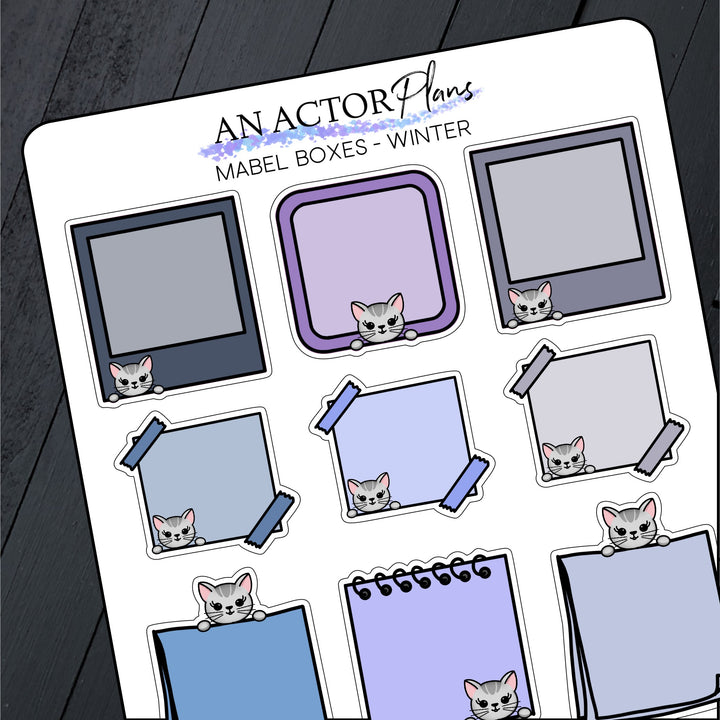 Winter // Boxes // Mabel // Sticker Sheet