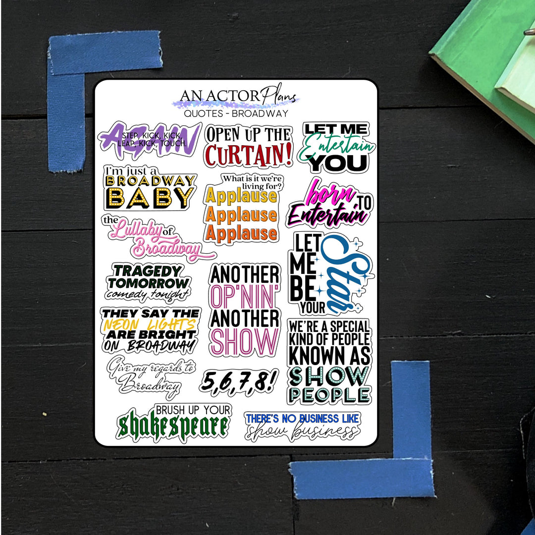 Broadway // Quotes // Sticker Sheet