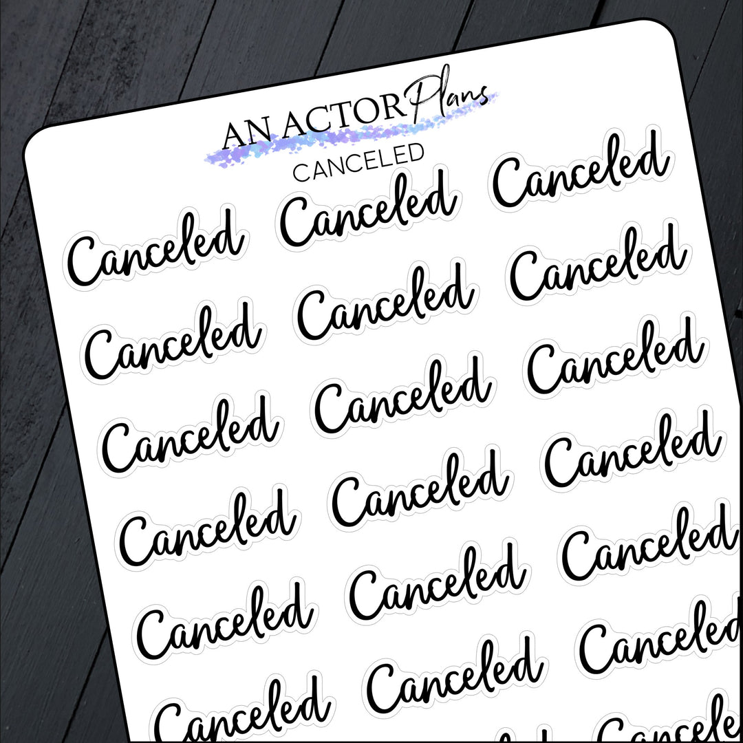 Canceled // Two Sizes // Sticker Sheet