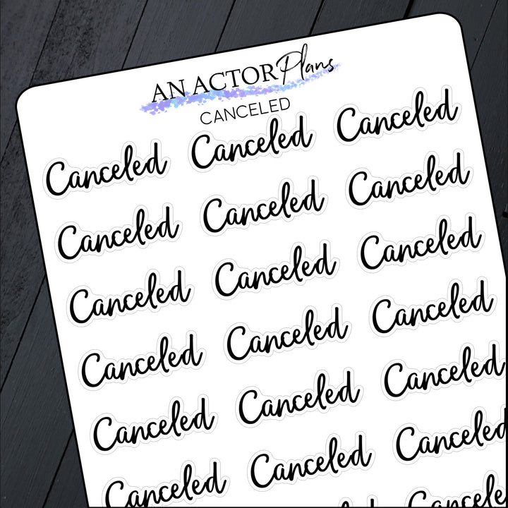 Canceled // Two Sizes // Sticker Sheet