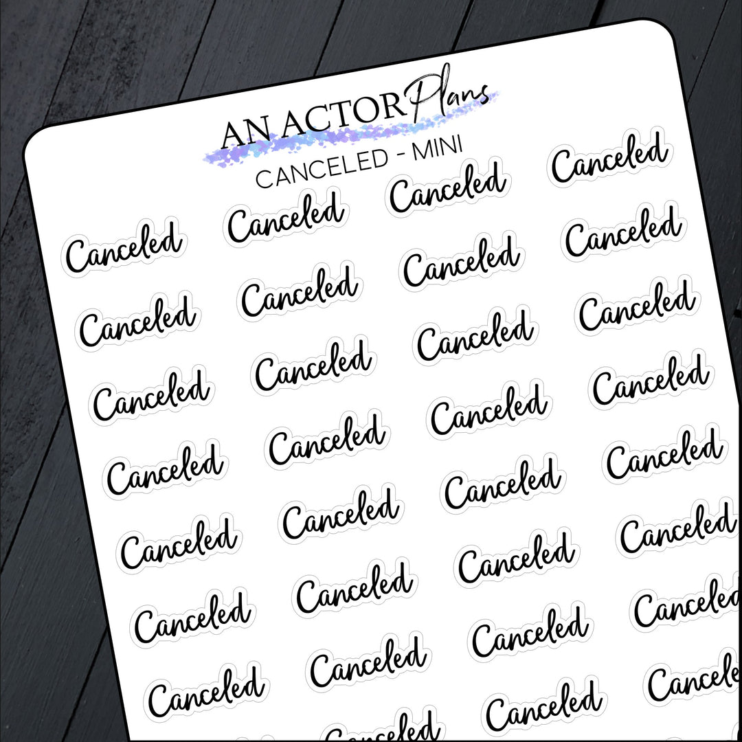 Canceled // Two Sizes // Sticker Sheet