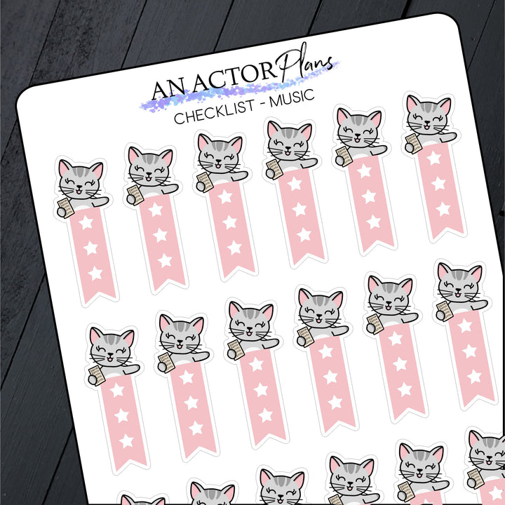 Music // Checklist // Sticker Sheet