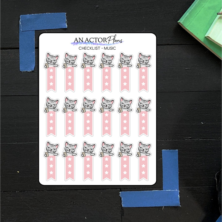 Music // Checklist // Sticker Sheet