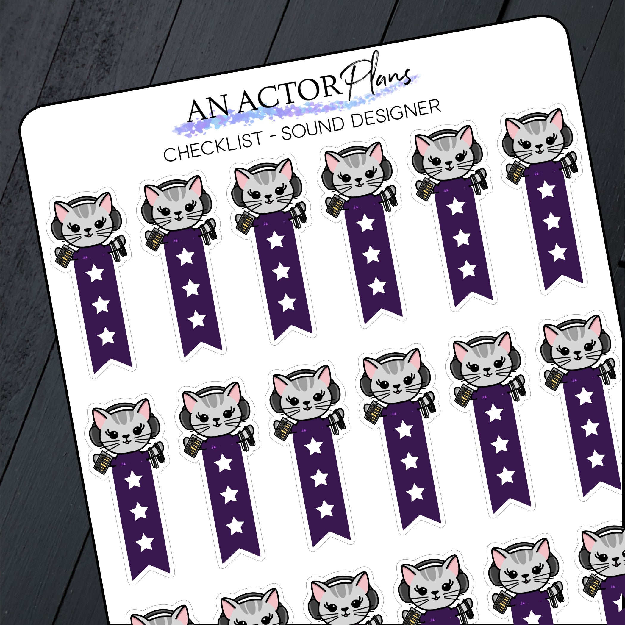 Sound Design // Checklist // Sticker Sheet – An Actor Plans