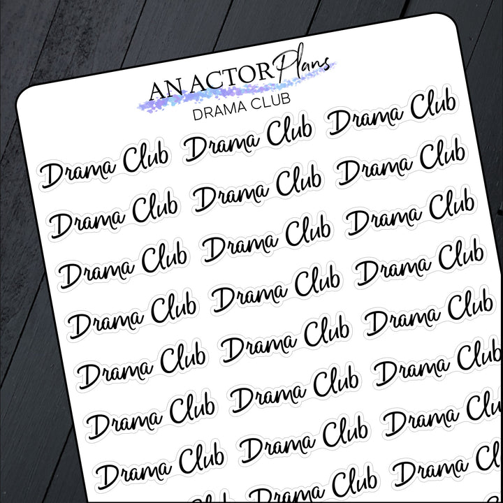Drama Club // Sticker Sheet